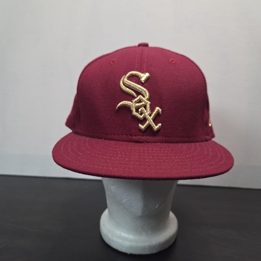 Maroon  SoxBaseball Cap with Gold Logo